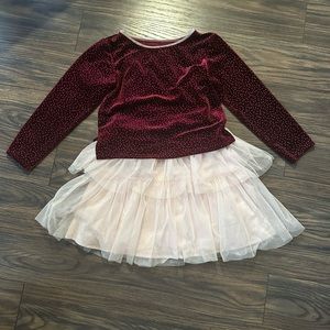 Frais Velvet and Tulle Dress